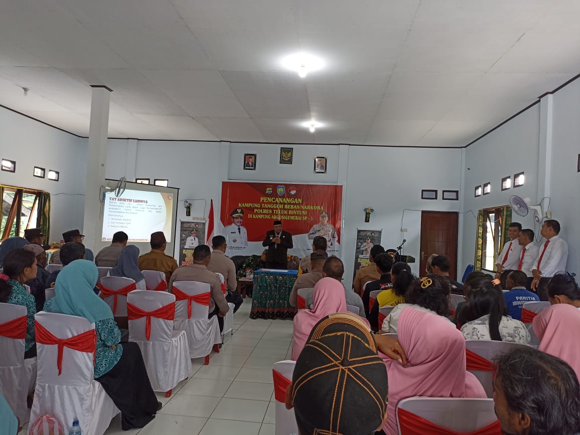 Tetapkan Kampung Argosigemerai Bebas Narkoba, Kapolres; Jika Menemukan Laporkan Polisi
