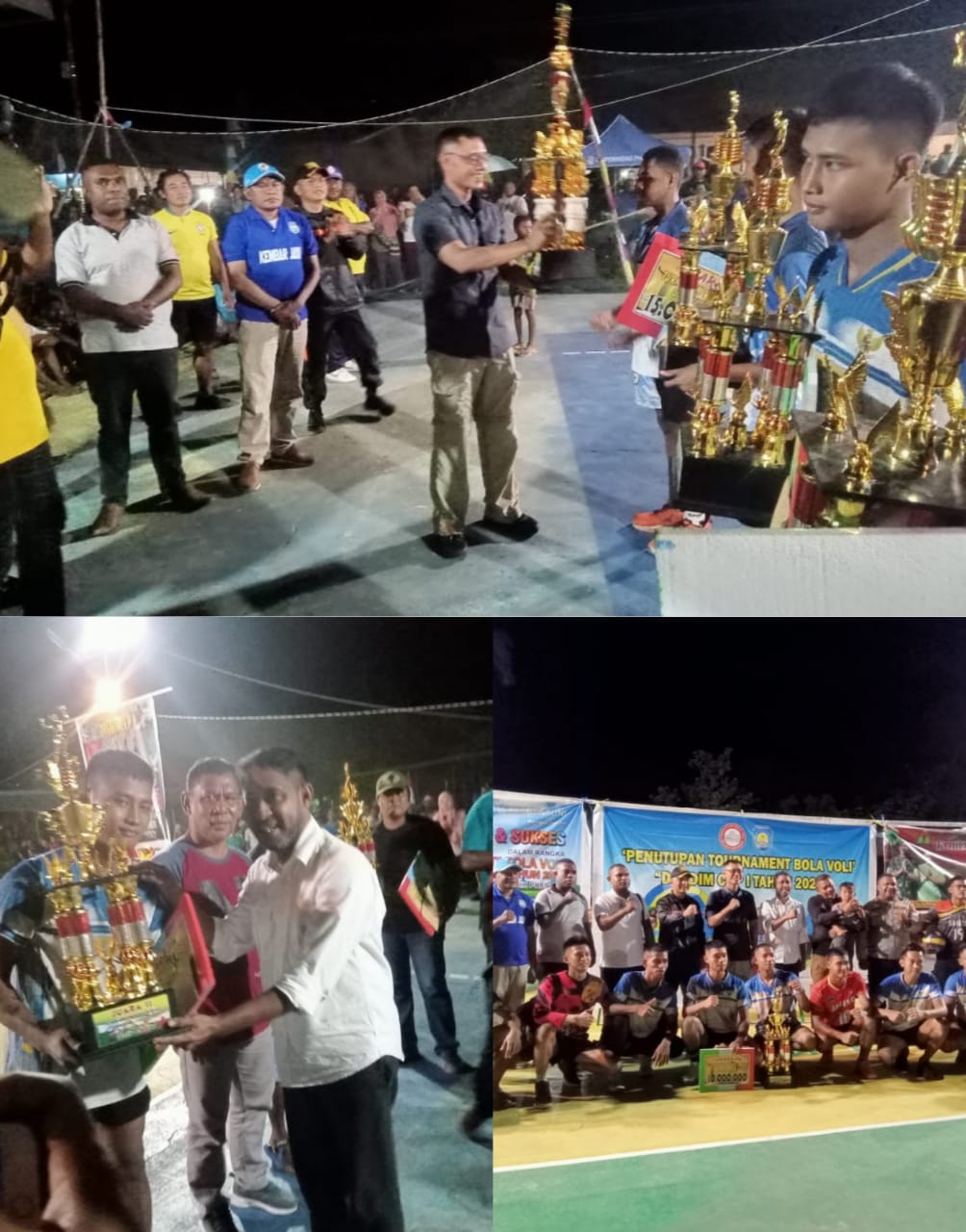 Dandim 1806/TB Tutup Liga Volly Ball Piala Dandim Cup 1 Dalam Rangka HUT TNI ke 78