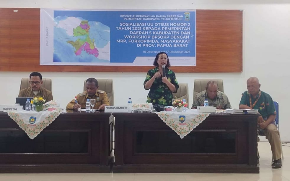 BP3OKP – RI Wilayah Papua Barat Gelar Sosialisasi UU Otsus di Bintuni