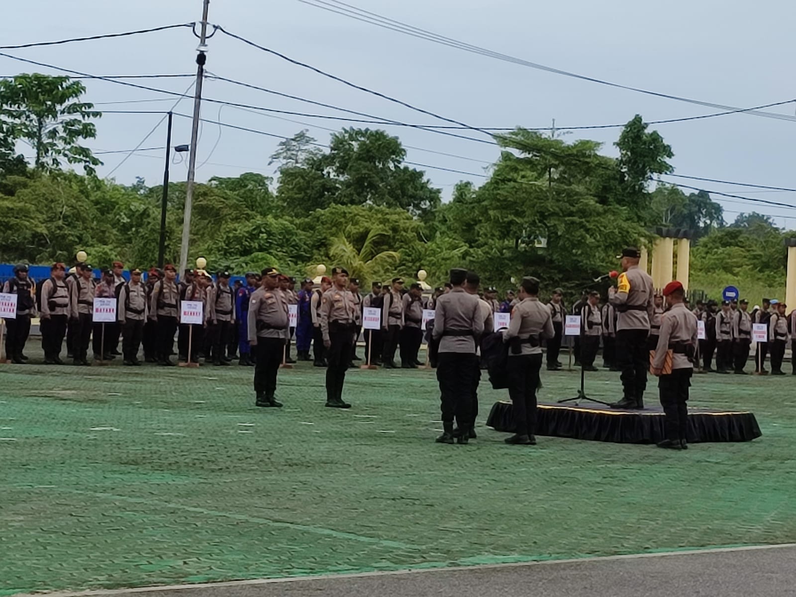 Polres Teluk Bintuni Gelar Apel Pergeseran Pasukan Pengamanan TPS