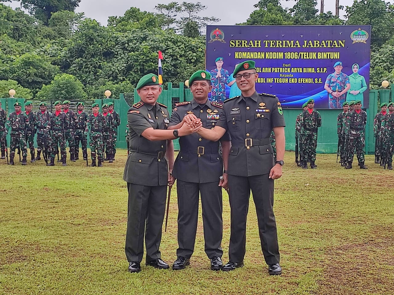 Danrem 182 Pimpin Upacara Serah Terima Jabatan Dandim 1806 Teluk Bintuni