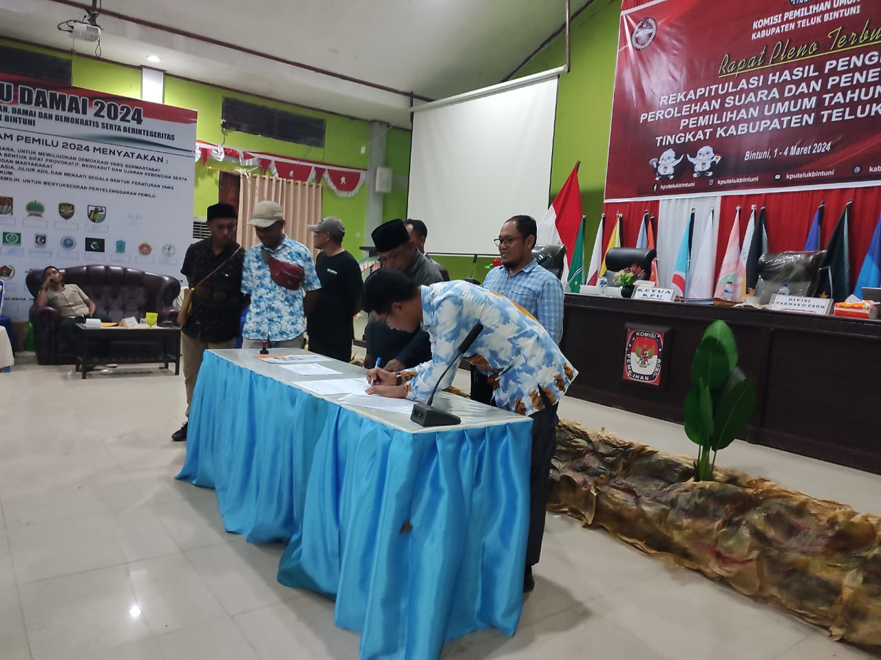 KPU Bintuni Gelar Penetapan Perolehan Suara Pemilu 2024