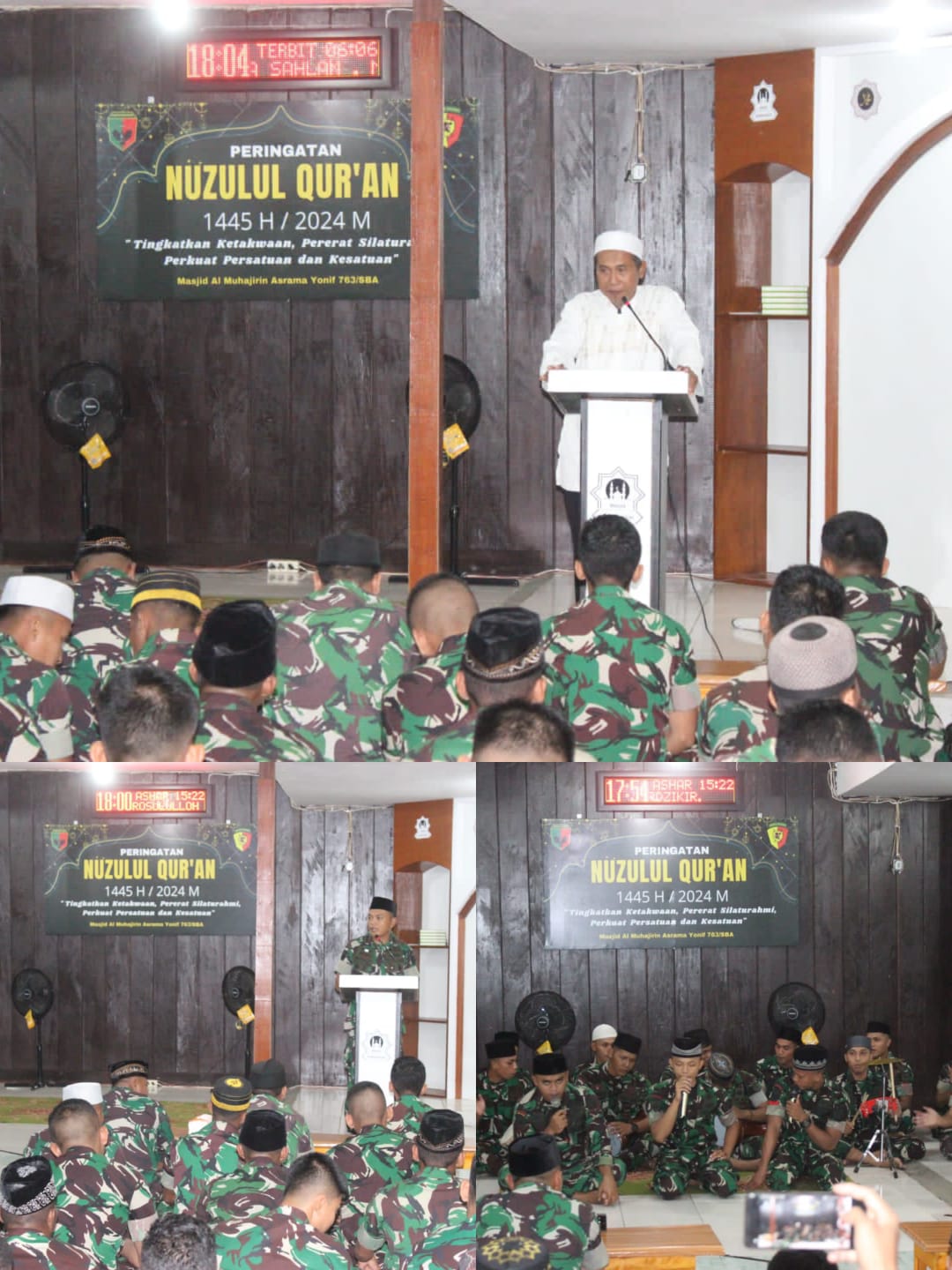 Yonif 763/SBA Gelar Peringatan Nuzulul Qur’an 1445 Hijriah