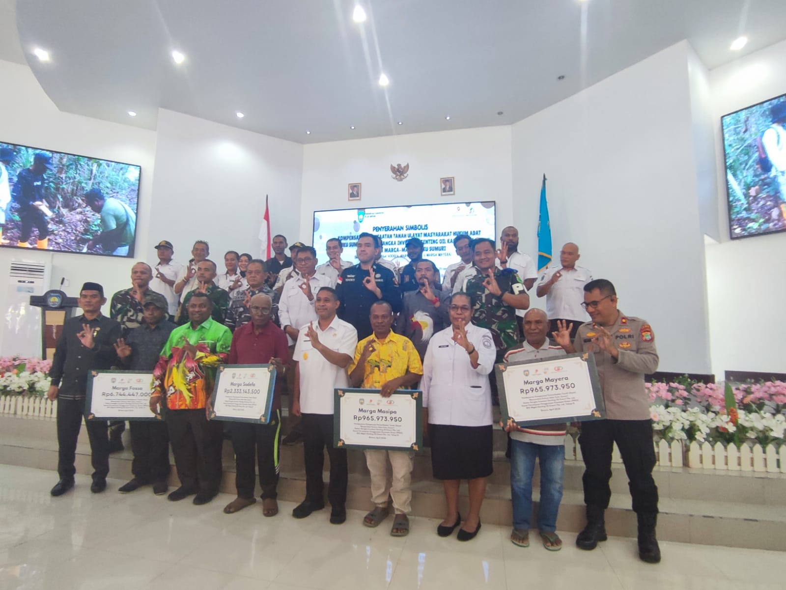 Pemkab Teluk Bintuni-Genting Oil Kasuri Pte.Ltd Berkomitmen Membayar Hak Ulayat Masyarakat Hukum Adat Sumuri